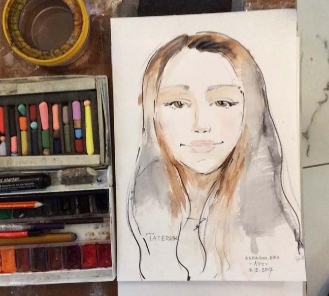 шарж по фото Татевик от шаржиста Михаила Шабалина Минск