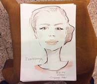 Изображение Екатерины цветными мелками от Михаила Шабалина